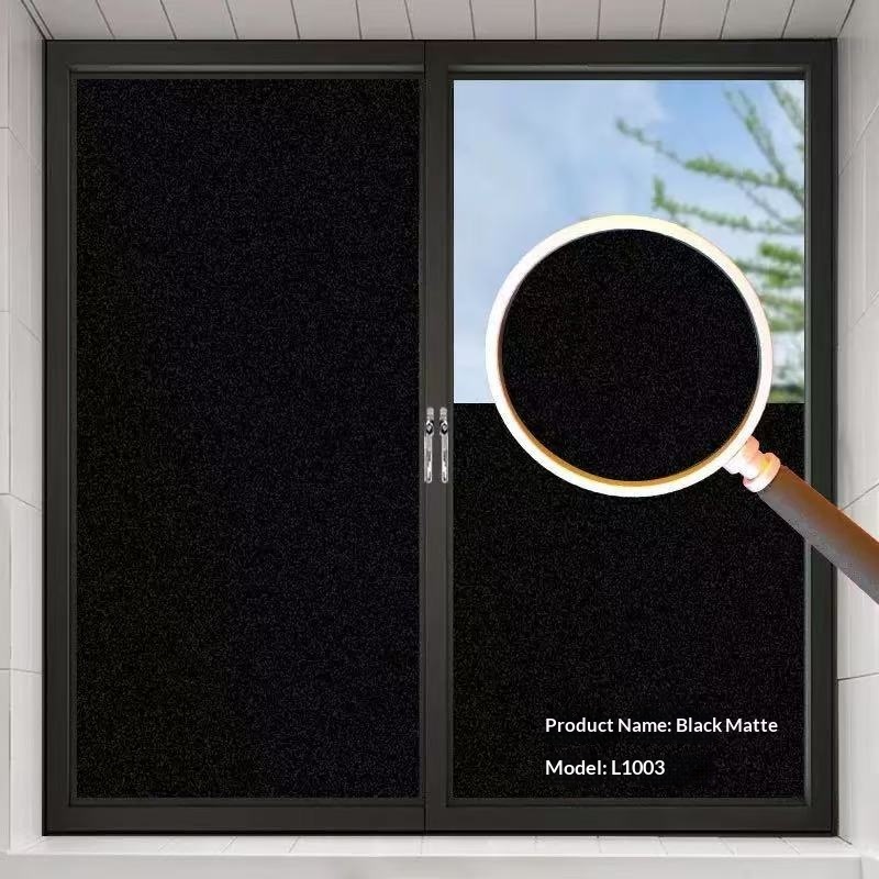 Black Blackout Pure Glass Film