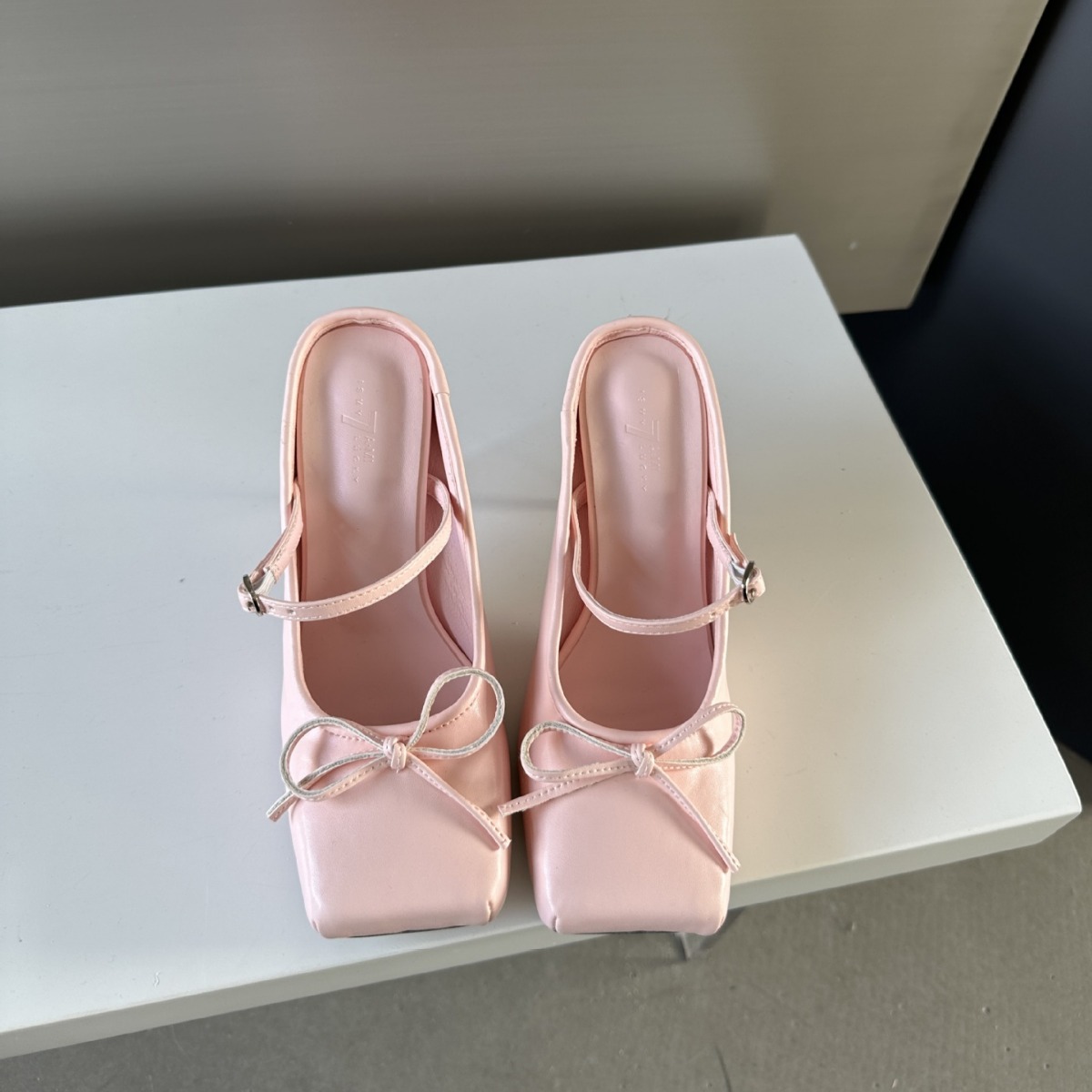 Open-Back Stiletto-Heel Mule Sandals With Closed Toe