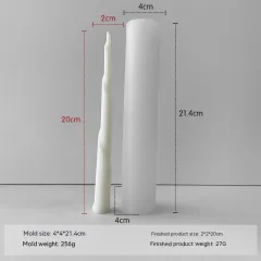 Thread Long Brush Holder Aromatherapy Candle Silicone Mold - J0869 - View 1