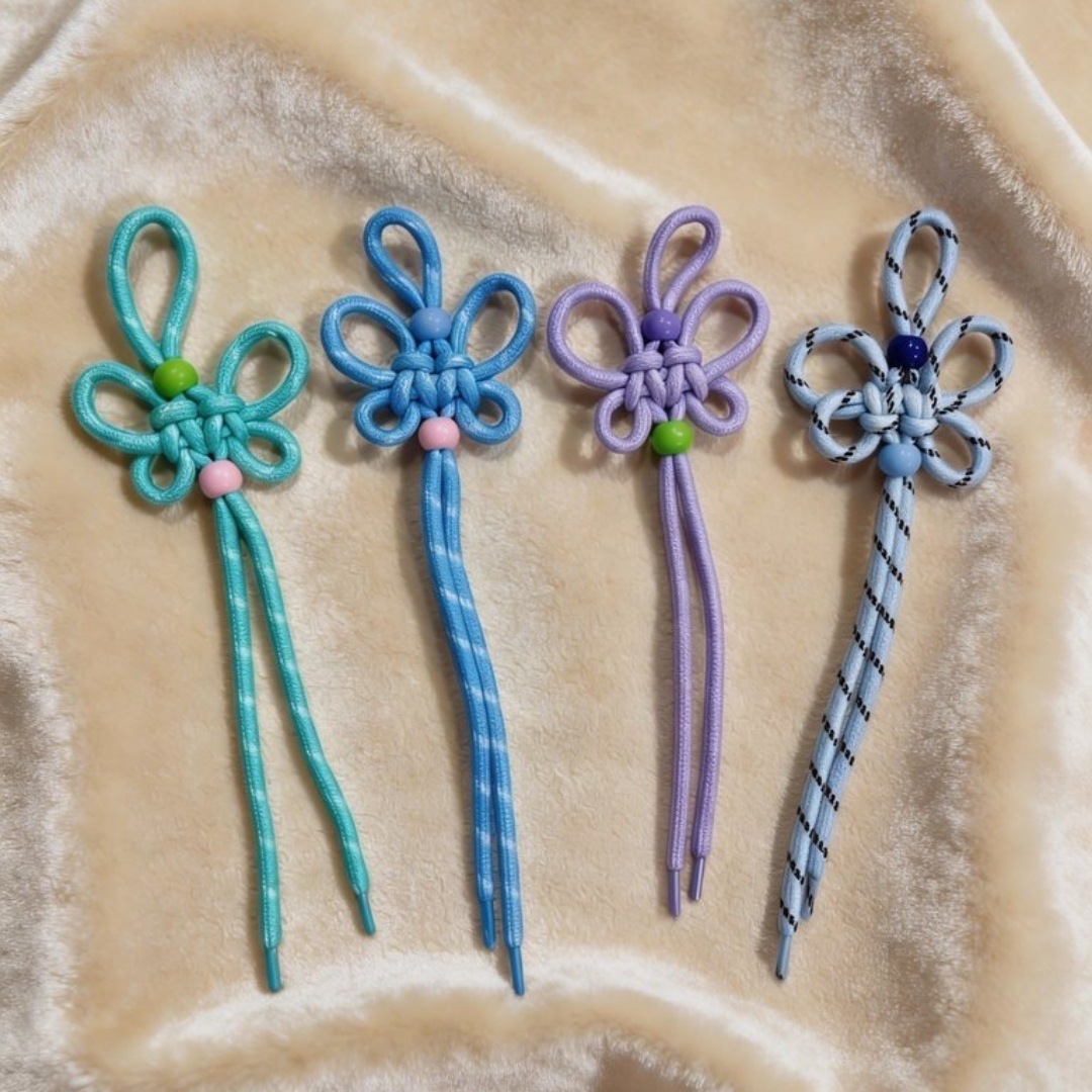 Handwoven Fashionable Chinese-style Niche Bow-knot Weaved Bag Pendant Keychain