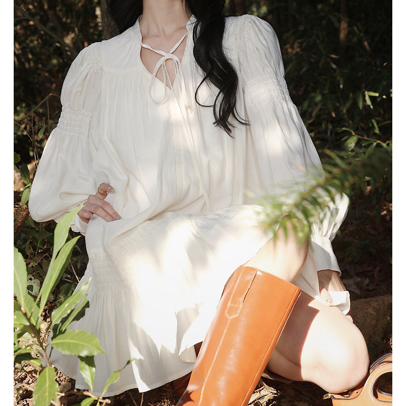 Long Sleeve Tea Break French Dress