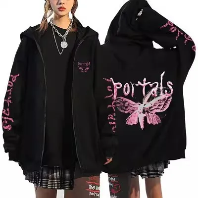 Men's And Women's Same Zipper Sweater Jacket Bw390 Black - Shop at LoveMi