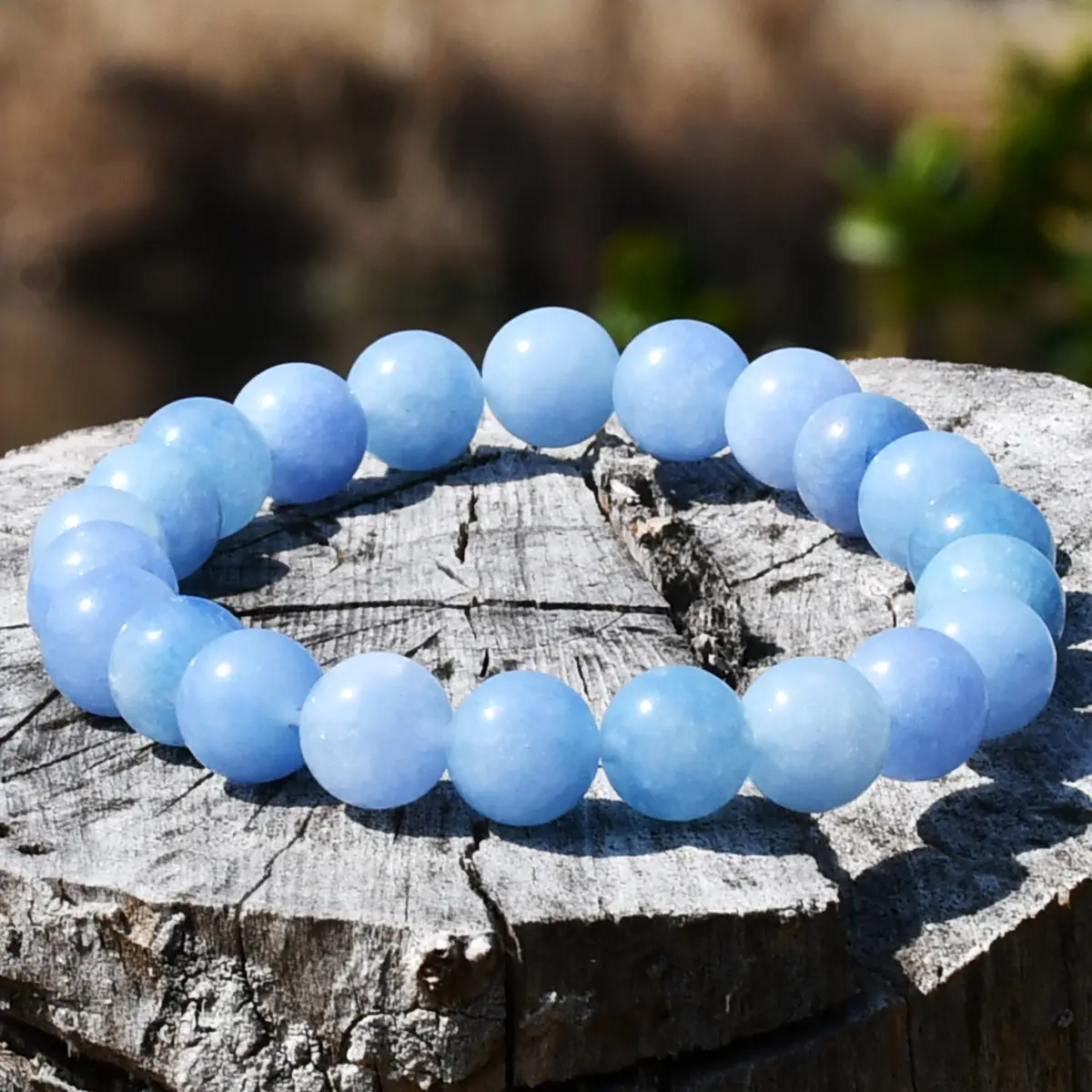 European And American-style Fashion Aquamarine Bead Bracelet