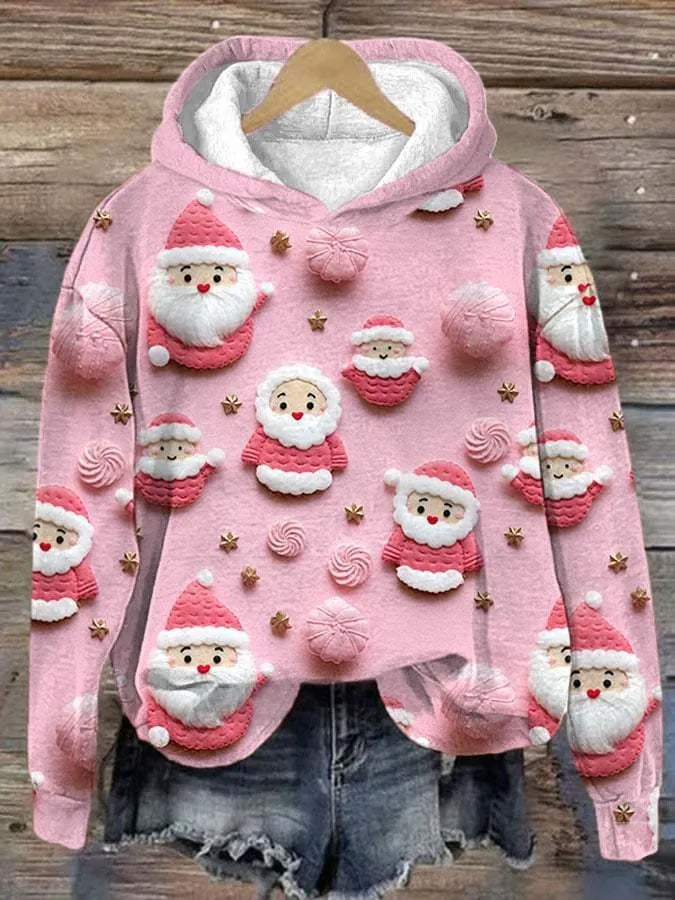 3D Digital Printing Christmas Couple Hooded Sweater Female - Laza04 09-L