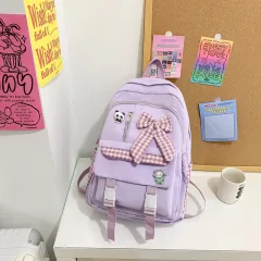 Ins Mori Style Grade Junior High School Student Backpack - Purple - View 1
