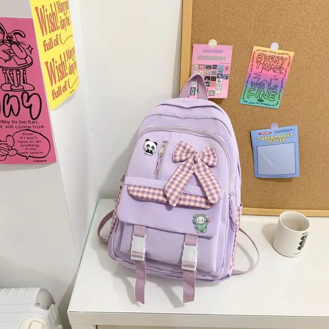 Ins Mori Style Grade Junior High School Student Backpack Purple - Shop at LoveMi