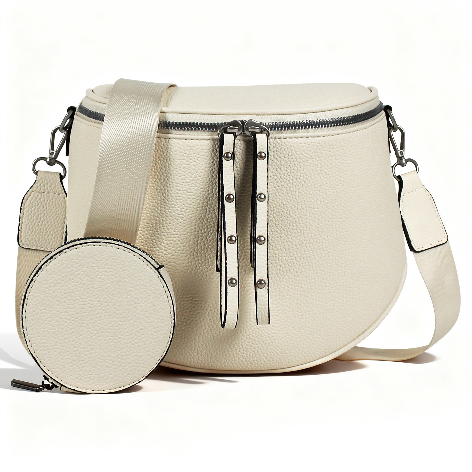 Synthetic Leather Crossbody Bag, picture 5 of 12