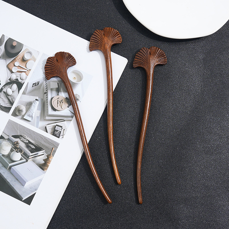 Wooden Women's Chinese Style Headdress Animal Hairpin 23