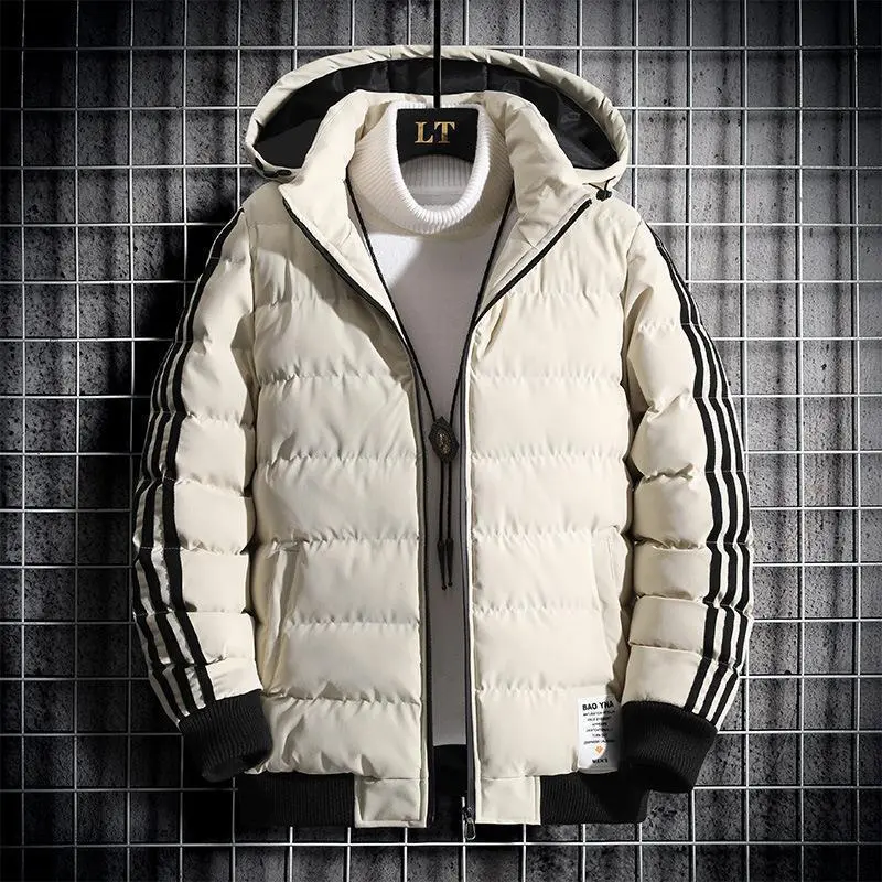 Cotton-padded Coat Men's Winter Korean Style Trendy Down Cotton-padded Coat - Khaki