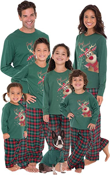 Christmas Printed Parent child Long sleeved Pajamas Suit Picture Color Female Xl - Shop at LoveMi