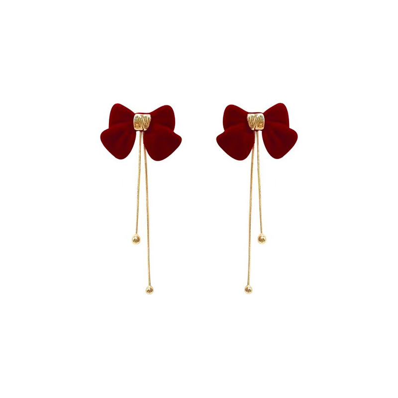 Women's Fashion Tassel Bow Earrings