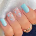 24 Pieces Nail Art High Fashion Simple Rhinestone Butterfly Flower Cow Wear Nail view 11