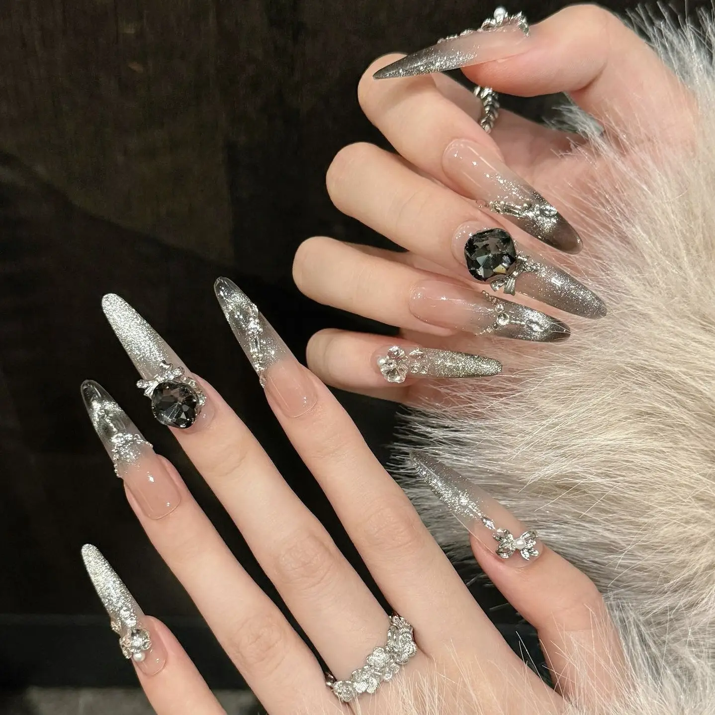 Autumn And Winter Gradient Cat Eye New White High-grade Wear Armor