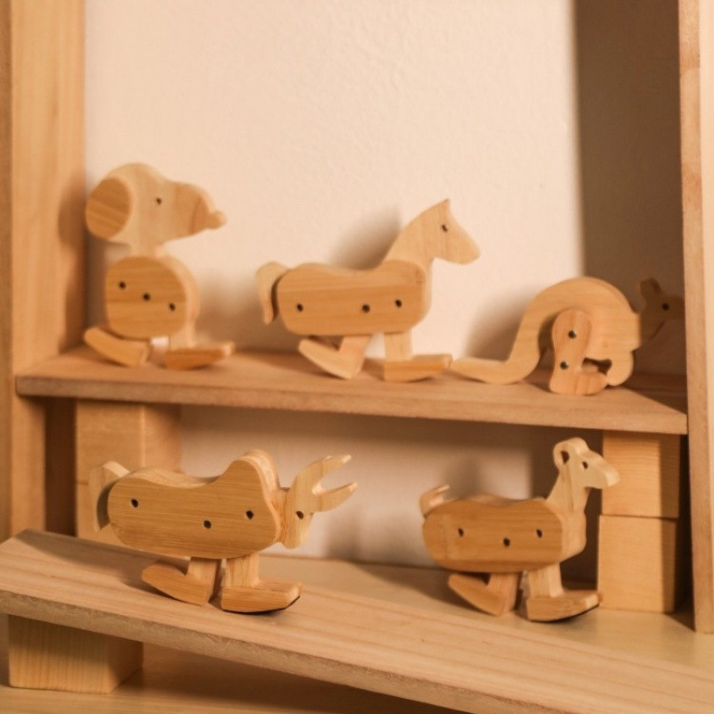 Decompression Unpowered Self-walking Solid Wood Slope Toy