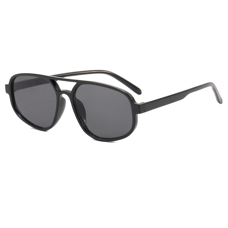 New Dual-bridge Oval Sunglasses With A Concave Design