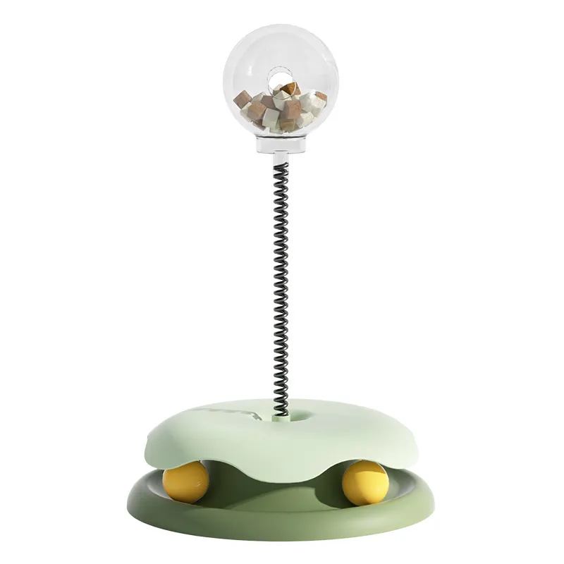Cat Leakage Food 2 In 1 Toys Turntable Ball Toys Kitten Funny Cat Training Spring Ball Cat Supplies Pet Products – image 7