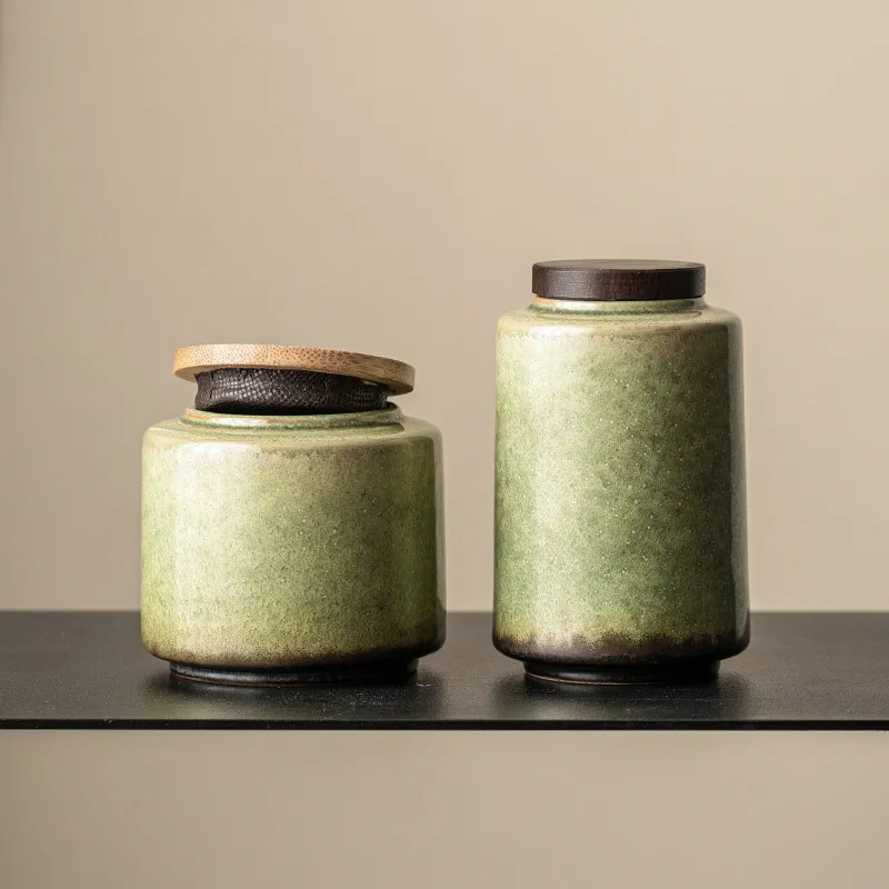 Vintage Tea Jar Sealed Jar Ceramic Storage Tank