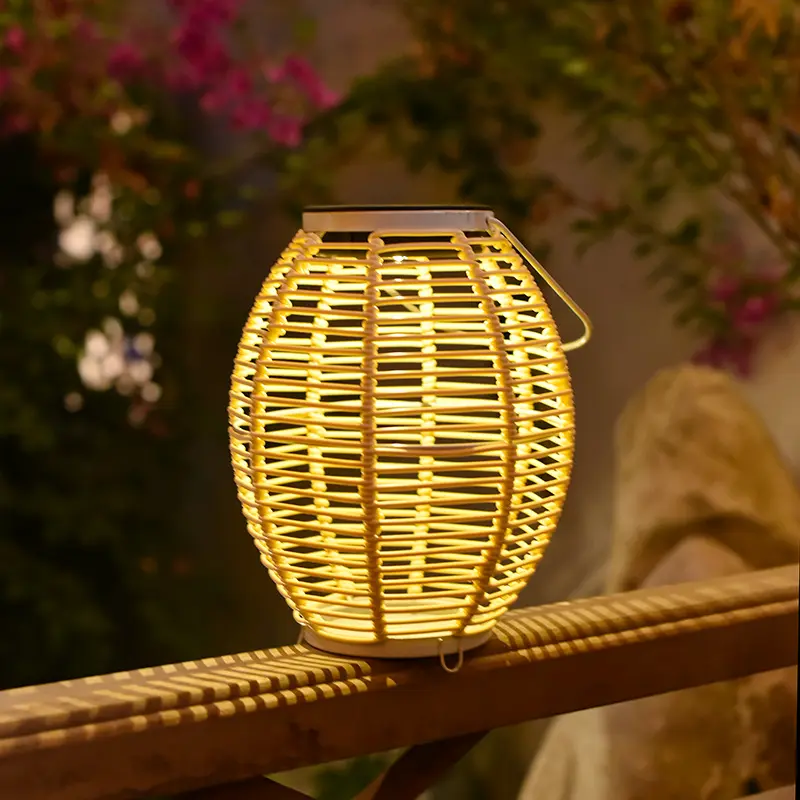 Outdoor Courtyard Garden Lawn Solar Energy Rattan-weaved