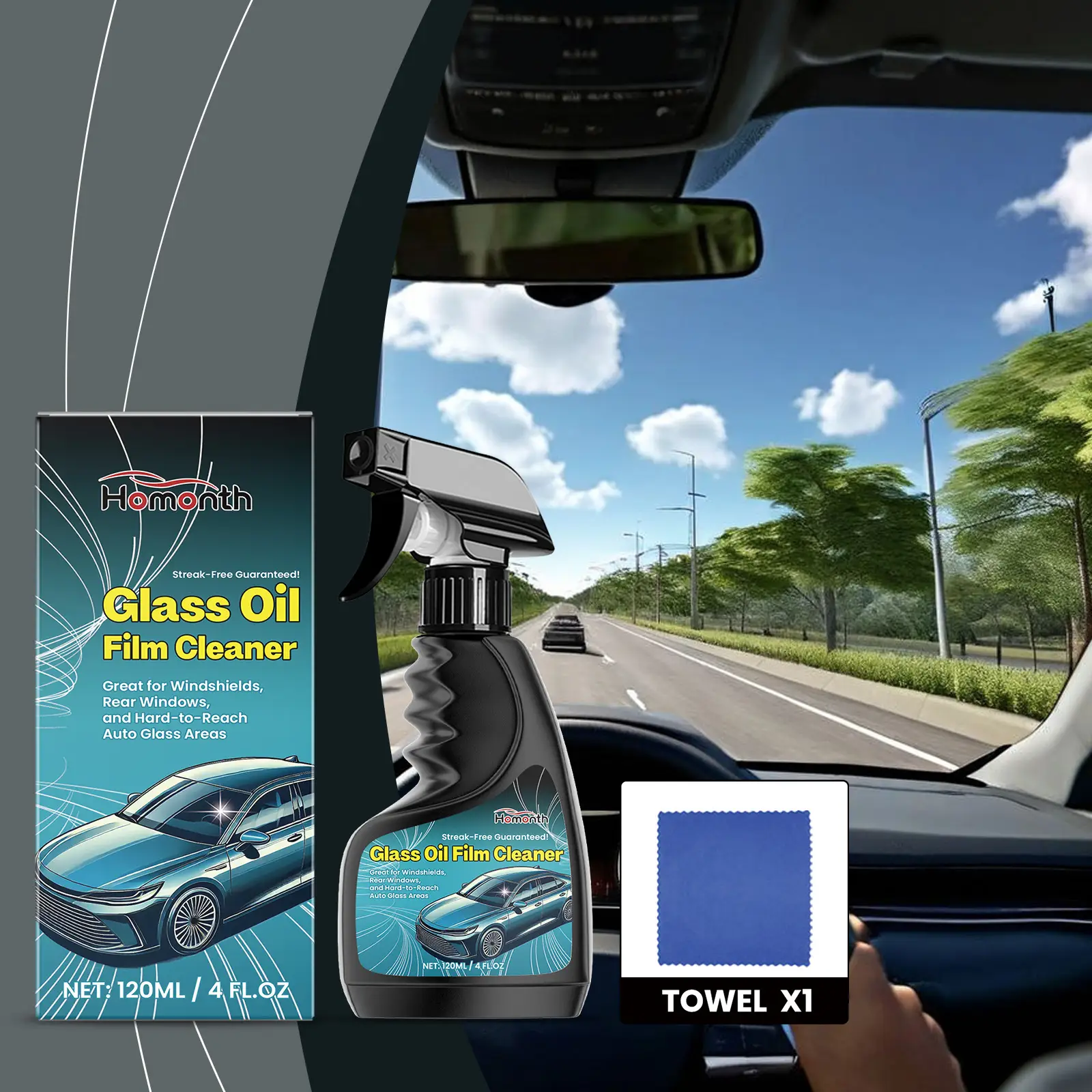 Glass Oil Film Cleaner Oil Removal Cleaning
