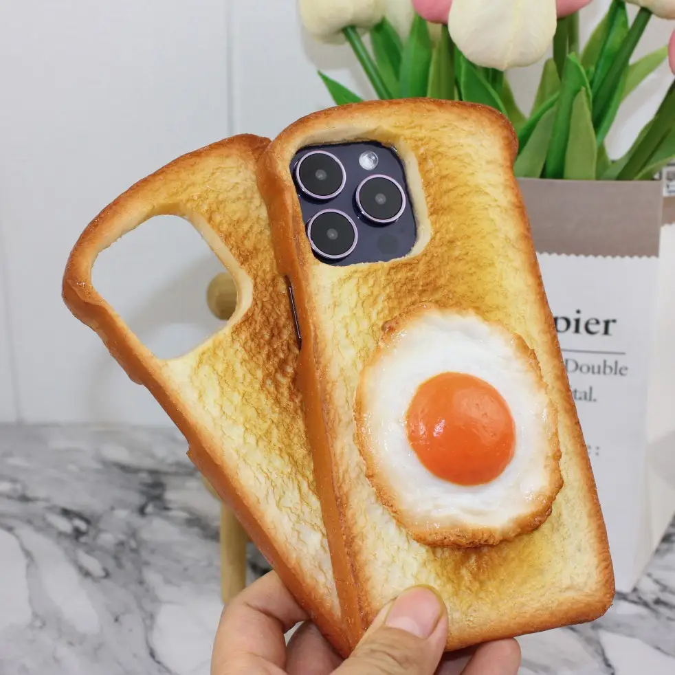 Creative Three-pack Toast Bread Phone Case Three-dimensional