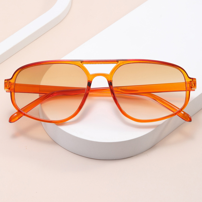 New Dual-bridge Oval Sunglasses With A Concave Design - Image 1