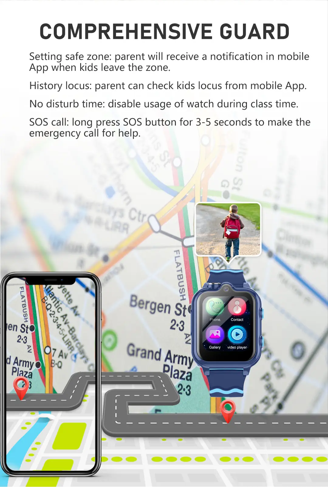 Children's Phone Smart Watch Video GPS Positioning Photograph Waterproof Step Counting