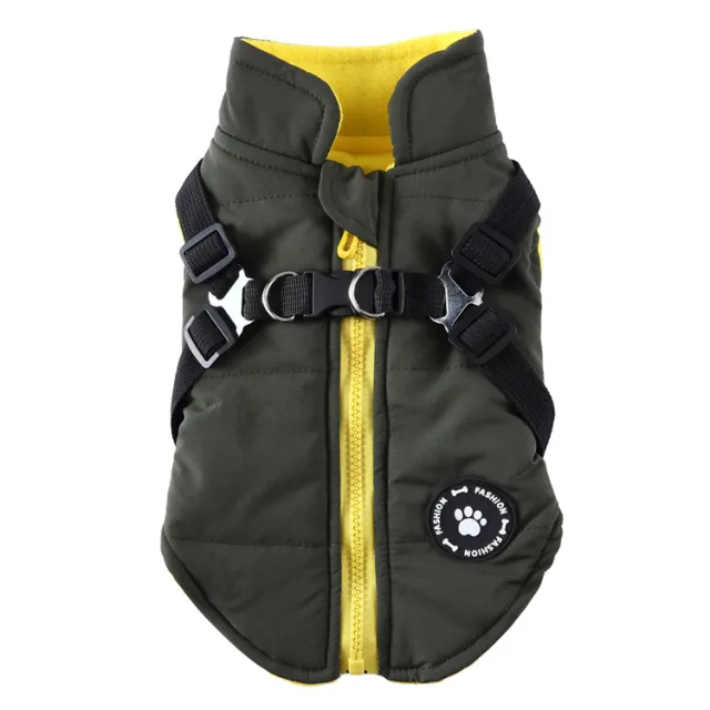 Chest Strap Jacket Cotton padded Coat Dz228 Green - Shop at LoveMi