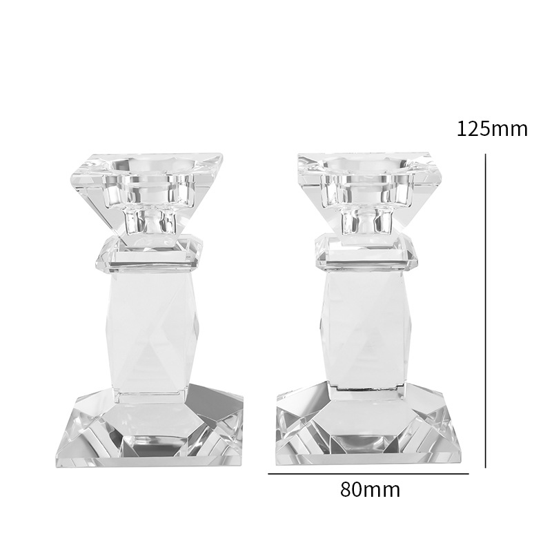 Crystal Glass Candle Holder Set, picture 5 of 5