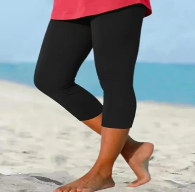 Summer Women's Plain Casual Leggings Black - Shop at LoveMi