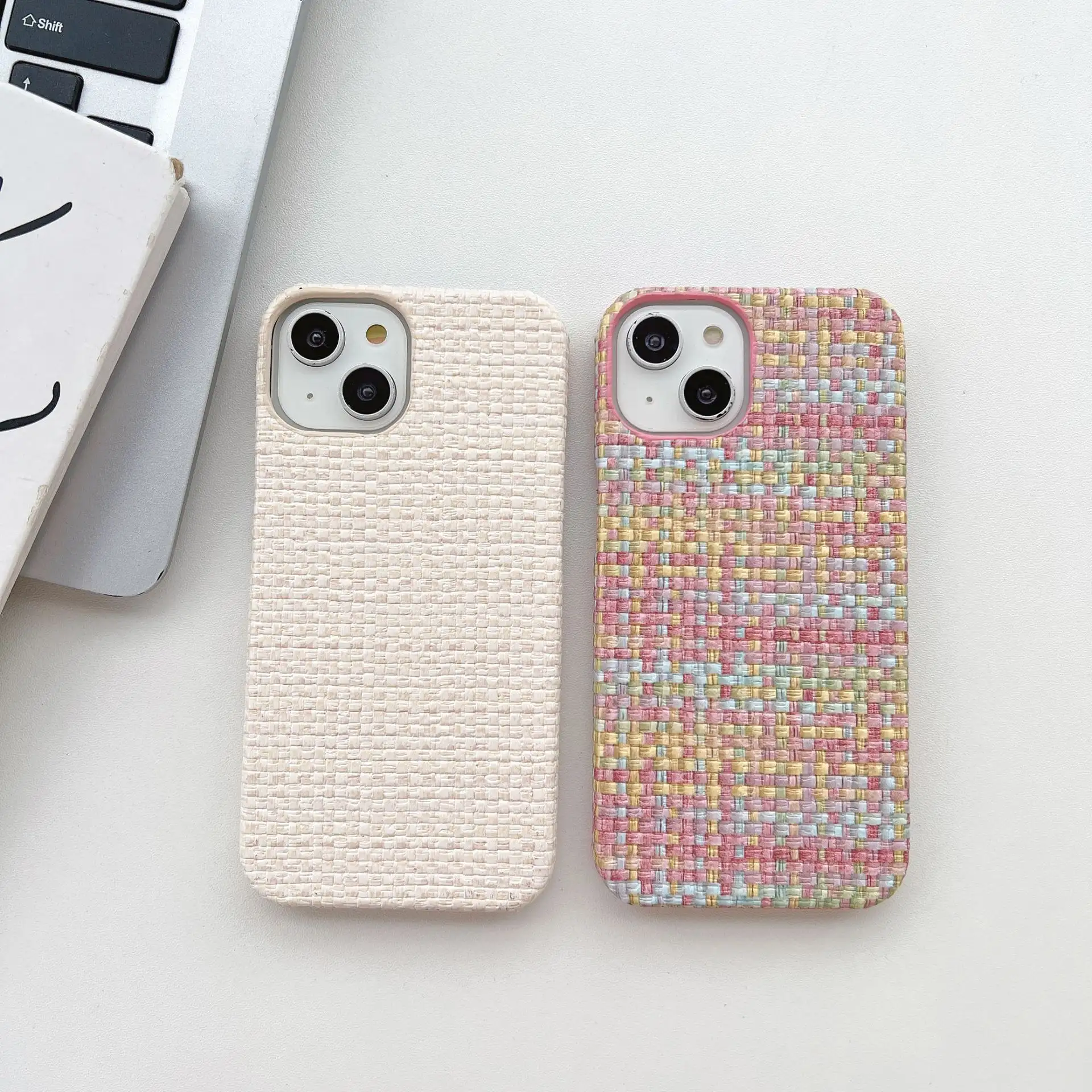 Woven Plaid Mobile Phone Protective Case