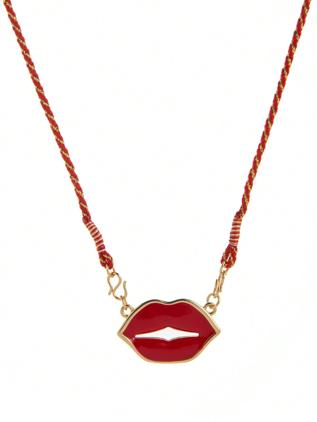 Colorful Round Coin Lip Necklace