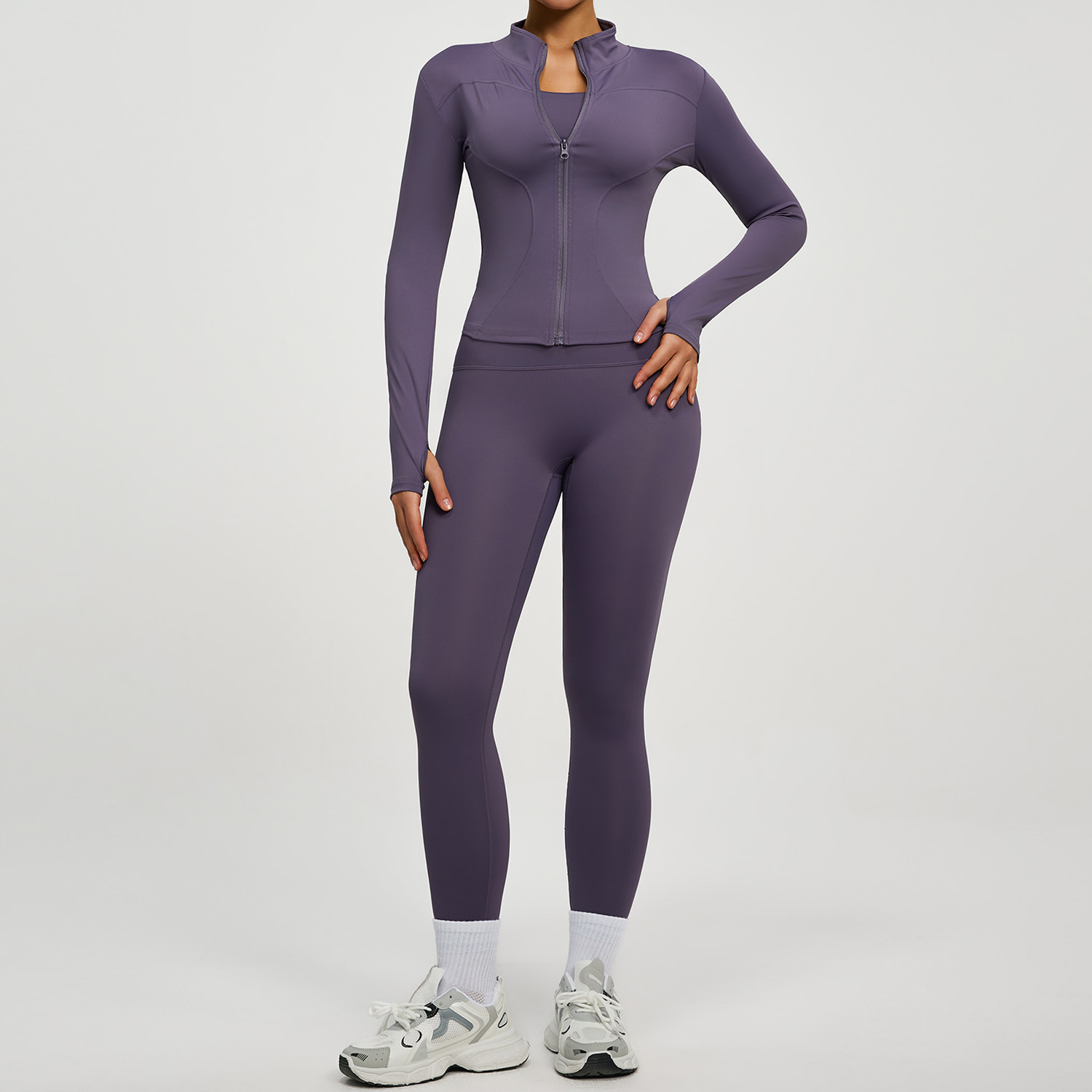 Fitness High-waist Butt-lifting Running Two-piece Set 6