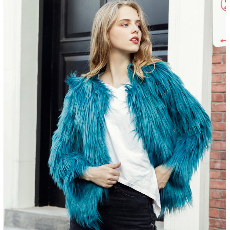 Women's Plus-size Faux Fur Coat