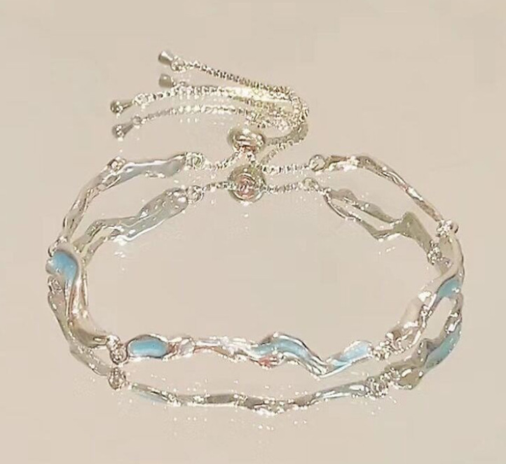 Zircon Cherry Blossom Star And Moon Bowknot Bracelet