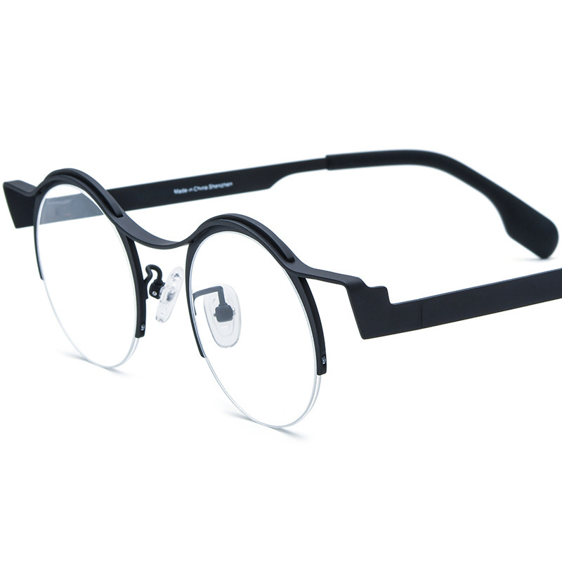 Women's Versatile Colored Ultra-light Pure Titanium Myopia Round Glasses - Image 7