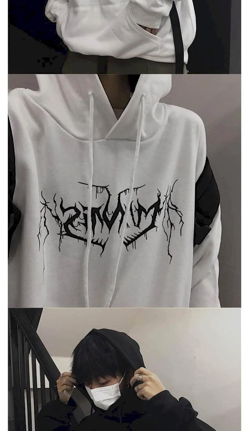 Title 16, Gothic streetwear hoodies heren ins stijl herfs...