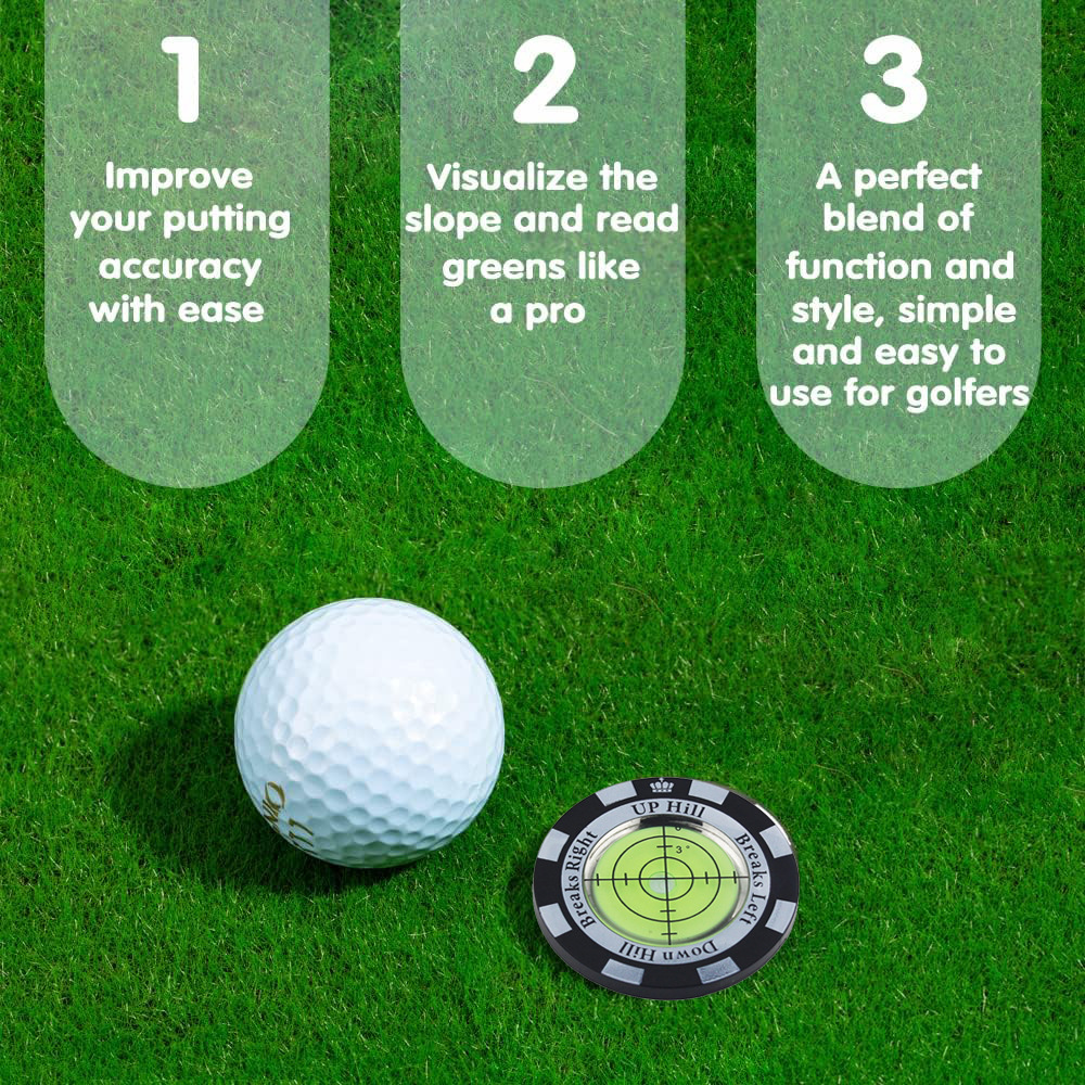 Golf Level Hat Clip Measurement With Position Mark Green Level - Image 12