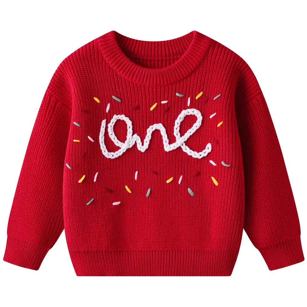 Girls Sweater Childrens Sweater With Embroidery