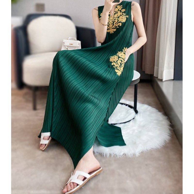 Women's Summer National Style Printed Sleeveless Vest Dress