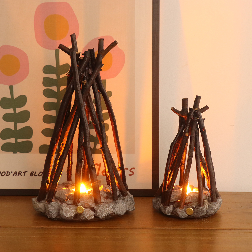 Lampe décorative LED effet feu de camp