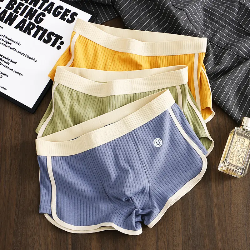 Men's Multicolor Mid-rise Simple Breathable Underwear