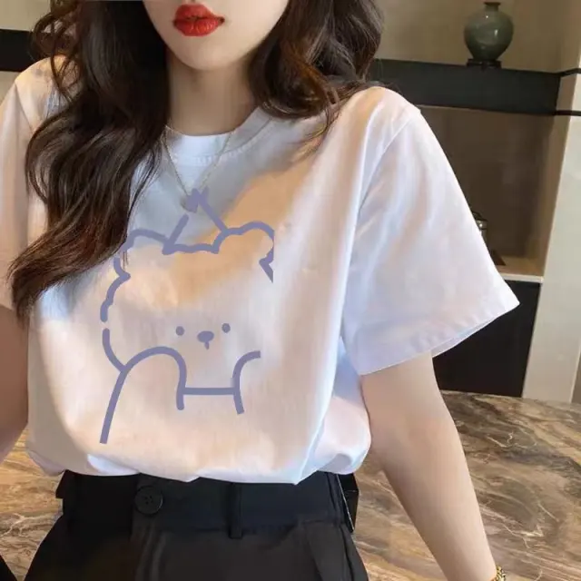 Spring And Summer Bottoming Shirt Korean Style Loose T shirt 1055 Models - Shop at LoveMi