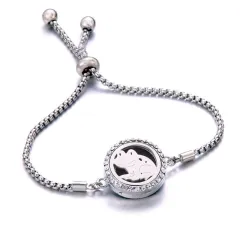 Titanium Steel Aromatherapy Essential Oil Bracelet - B22534 - View 1