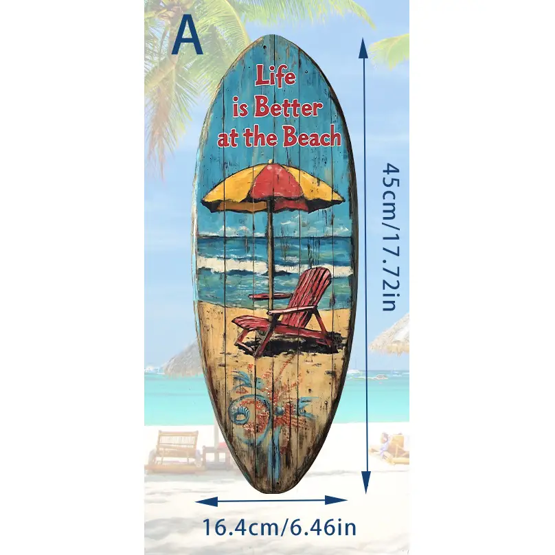 Summer Beach Ocean Theme Surfboard