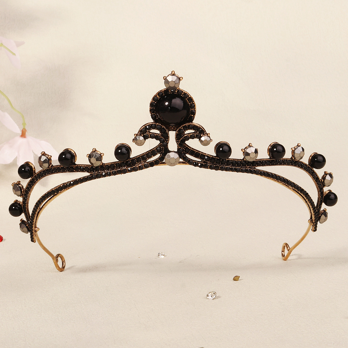 Dark High-end Alloy Rhinestone Crownstylish Headpiece — foto 11