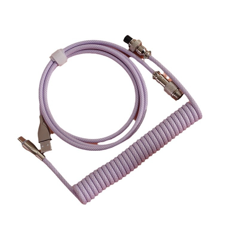 Aviation Connector Cable, Type-C Braided 8K Data Cable
