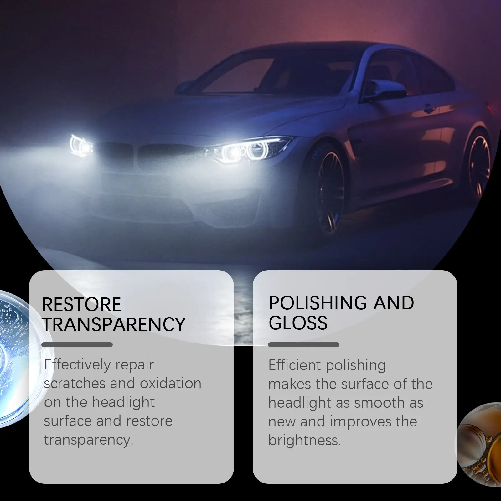 Car Headlight Care Brightening Cleaning Solution