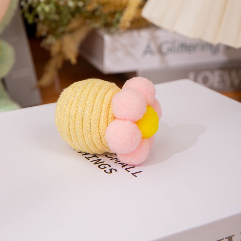 Cat Flower Cotton Rope For Self-amusementperfect For Teeth And Claw Grinding