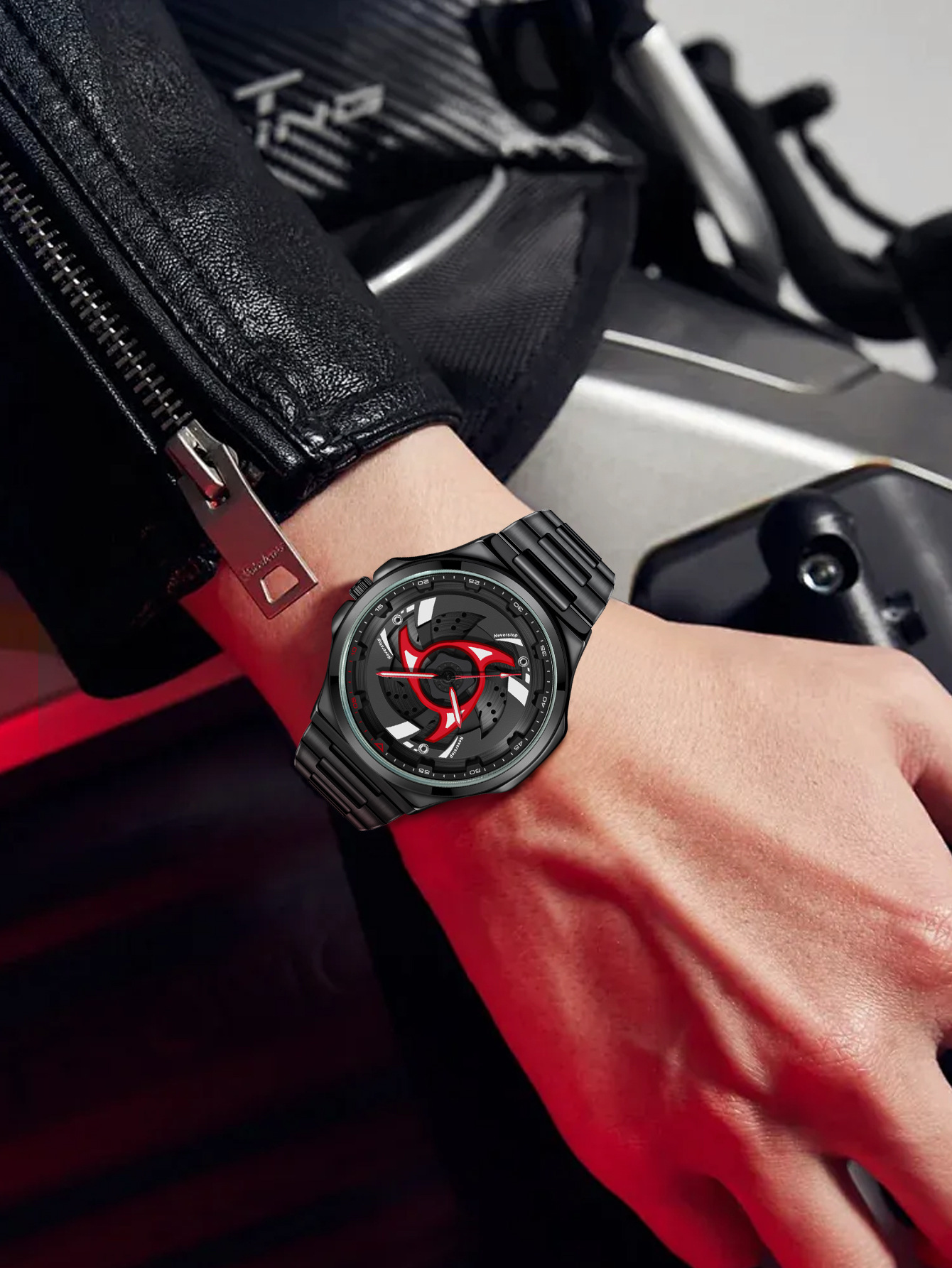 Neverstop 946 Rotating Bezel Dial Quartz Watch With A Sporty Design For Men