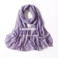Pure Colour Pearl Chiffon Scarf Headcloth Veil Chiffon Scarf - 84 Lavender - View 1